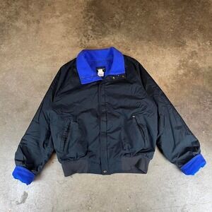 Elliott Bay black and blue gore-Tex bomber jacket with fleece lining Men's L